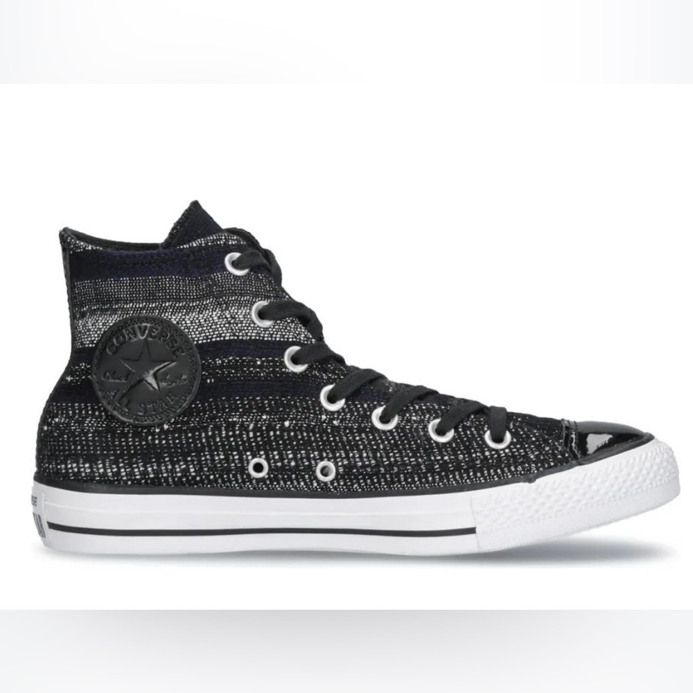 Converse Chuck Taylor Hi Black/Navy Striped Sneakers